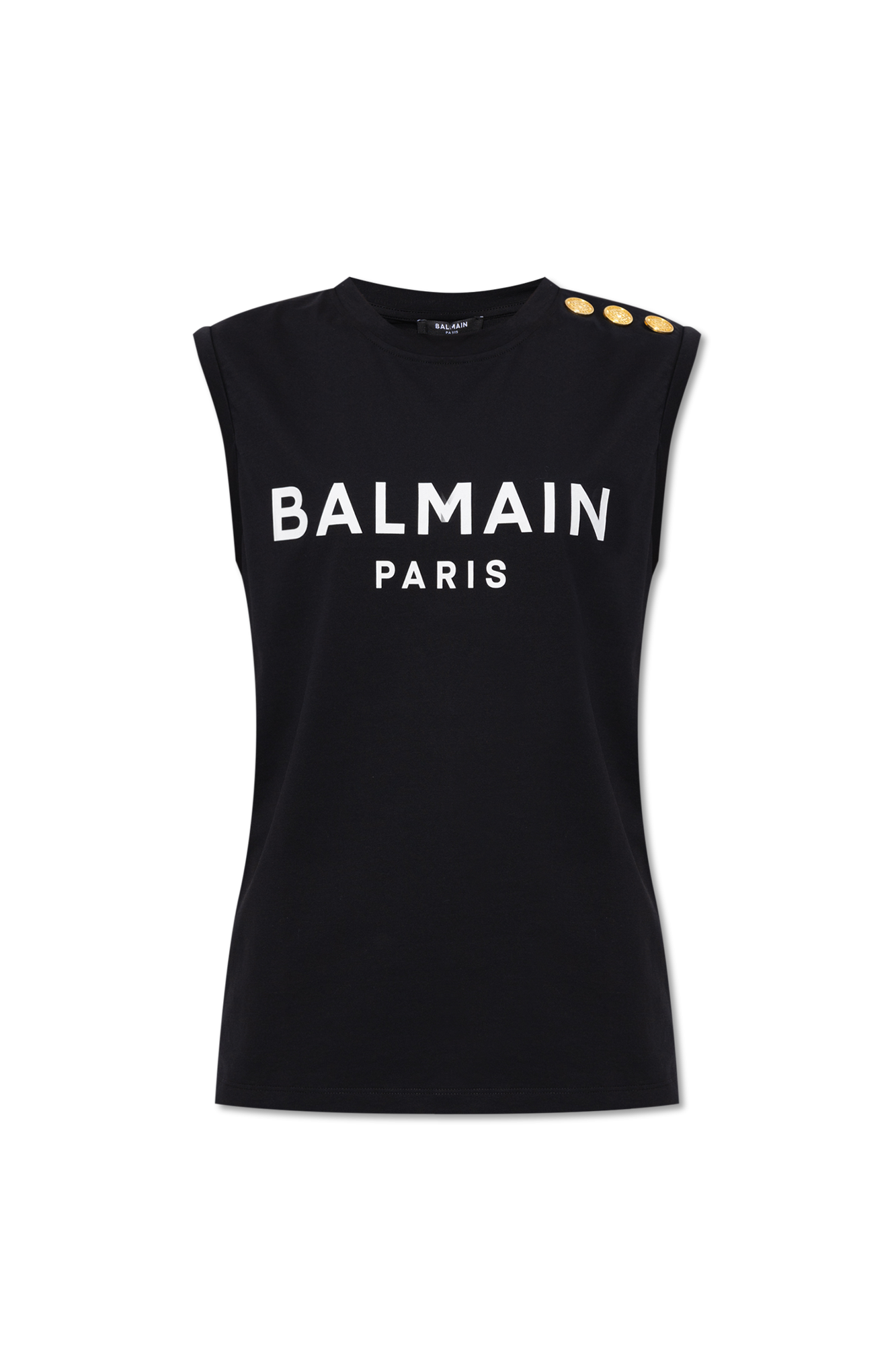 Balmain Sleeveless T-shirt with logo | Women's Clothing | Vitkac